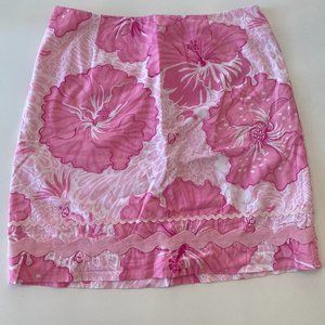 Lilly Pulitzer Resort 2006 Skirt - Old World Charm Print (Shell Pink)